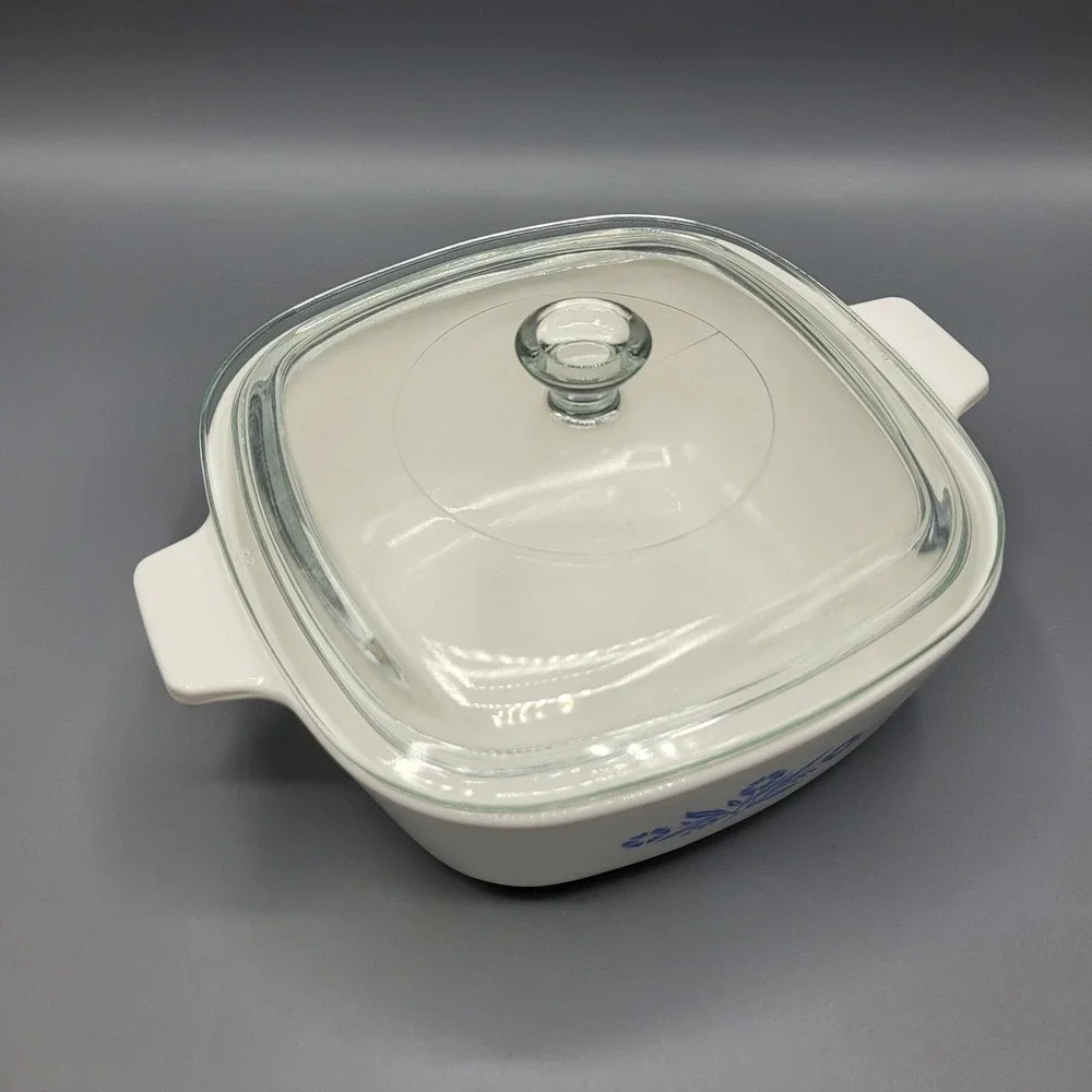 Corning Ware Casserole Dish Unisex 1.5 QT Blue Cornflower P-1 1/2-B White